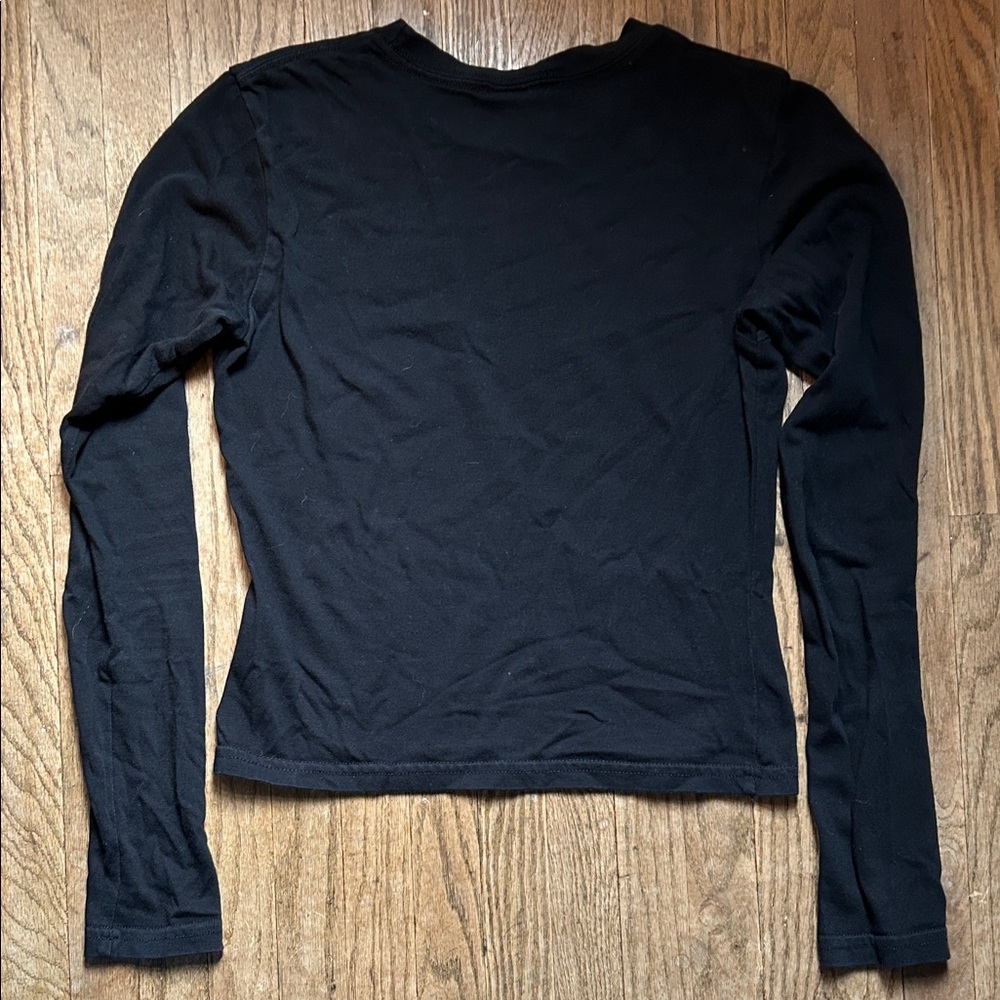 OVO Black Long Sleeve Cotton Shirt with Owl Logo - Picture 4 of 7